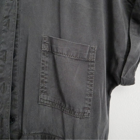 Gap gray short sleeve collared jumpsuit - Picture 4 of 7
